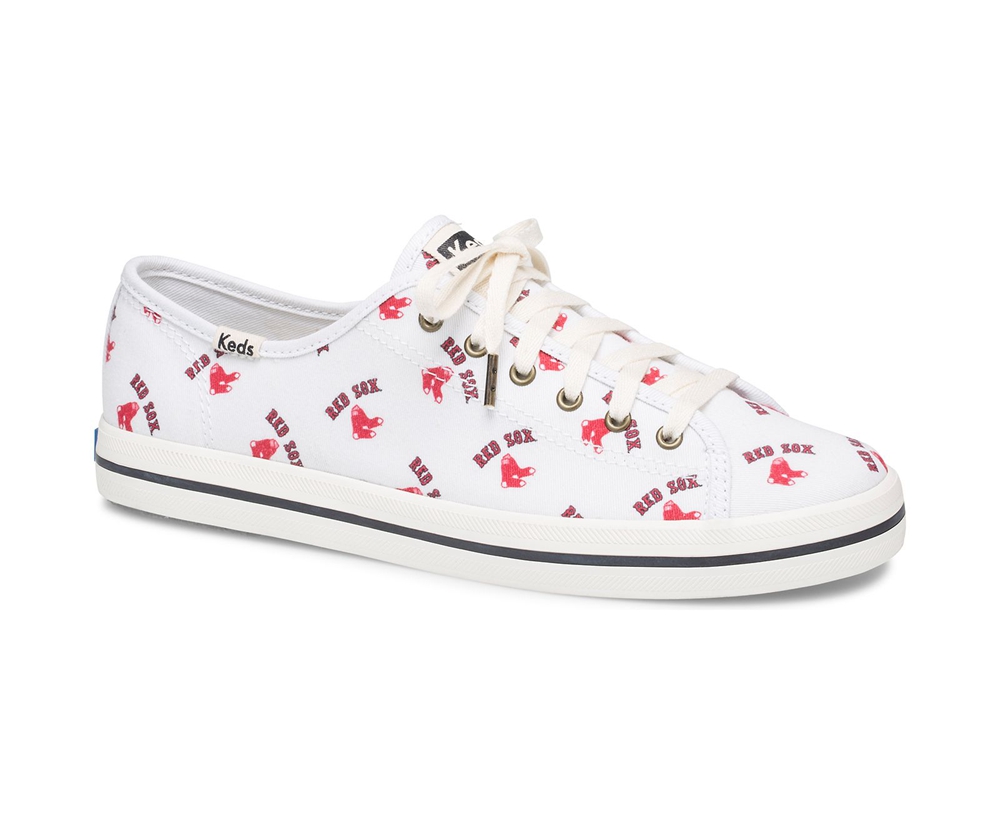 Keds Sneaker Damen Weiß/Rot - Kickstart Mlb® - JQK-348259